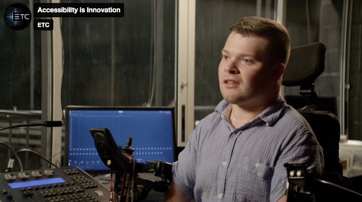 Lighting design student Kev Kollmann featured in video about accessibility improvements for theater technicians